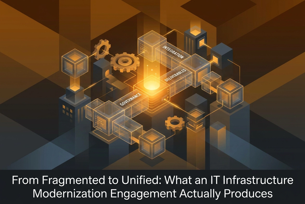 Professional header image for industry analysis: From Fragmented to Unified: What an IT Infrastructure Mod...